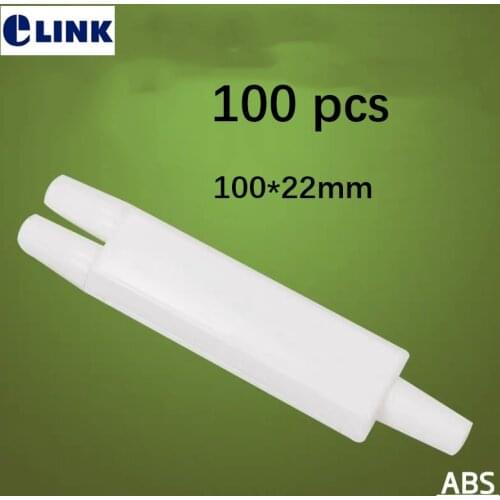 100pcs 1*2 furcation box for drop cable FTTH protective tubing ABS material white 100*22mm fiber optical sleeve protection ELINK