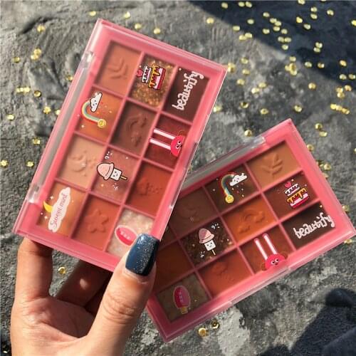 12 Colors Eye Shadow Palette Waterproof Anti-sweat Skin-friendly Natural Long Lasting Easy To Wear Makeup TSLM2