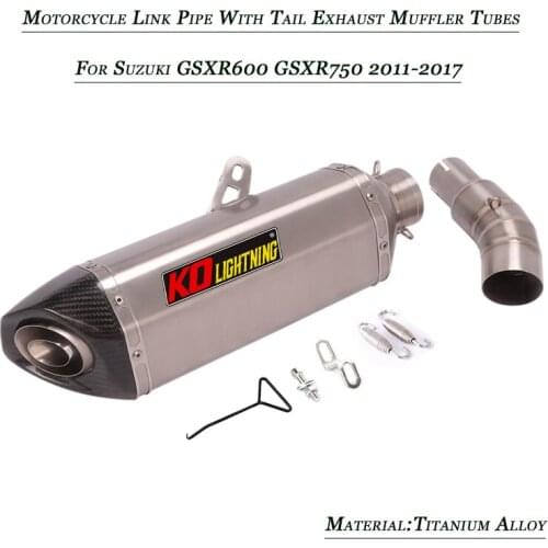 2011 212 2013 2014 2015 2016 2017 for Suzuki GSXR600 GSXR750 Motorcycle Delete Replace Original Middle Tube Exhaust Muffler Pipe