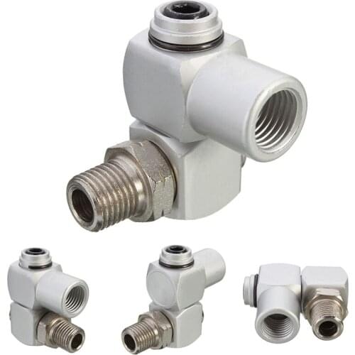 2021 New Universal 360 Swivel 1/4" BSP Air Hose Connector Adapter Flow Aluminum Tool Hot