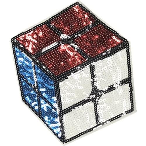 25pcs/Lot Embroidery Patches Letters Clothing Decoration Accessories Rubiks Cube Weird Stuff Diy Iron Heat Transfer Applique