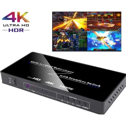 4X1 HDMI Multi-viewer HDMI Quad Screen Real Time Multiviewer with HDMI seamless Switcher function TV Wall Controller Support 4K
