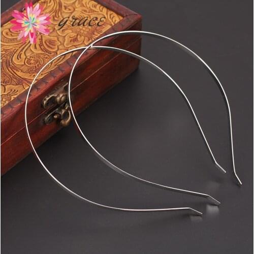 5pcs/lots 3mm/4mm/5mm Metal Alloy Hairbands Base Blank Findings For Diy Making Women Headdress Hair Jewelry Accessories Supplies