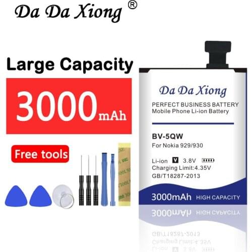 3000mAh BV-5QW BV5QW Li-ion Phone Battery for Nokia lumia 929 930 RM927 phone battery
