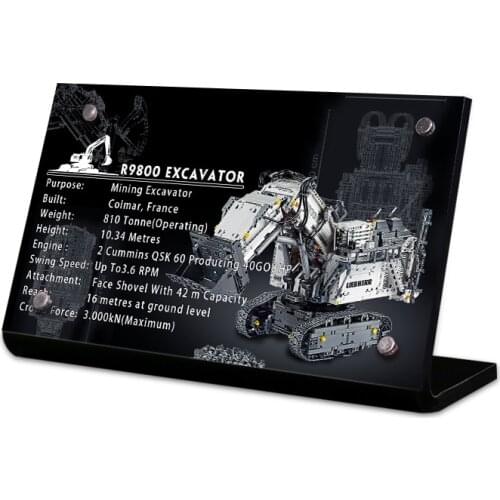 The Acrylic display stand brand for tech 42100 Liebherr R 9800 Excavator toys building blocks