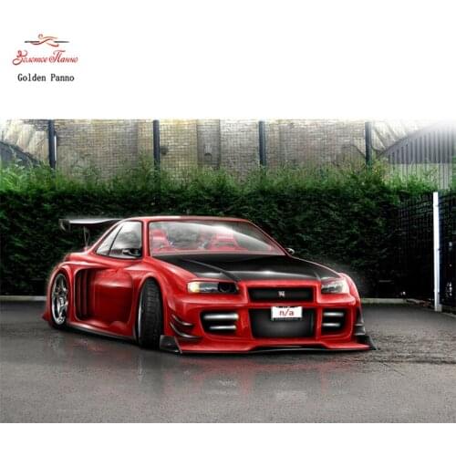 GOLDEN PANNO Diamond Painting Full Square 5D Diy Daimond Embroidery Diamant Mosaic Sale Displasy Broderie Diamant"red cool car"