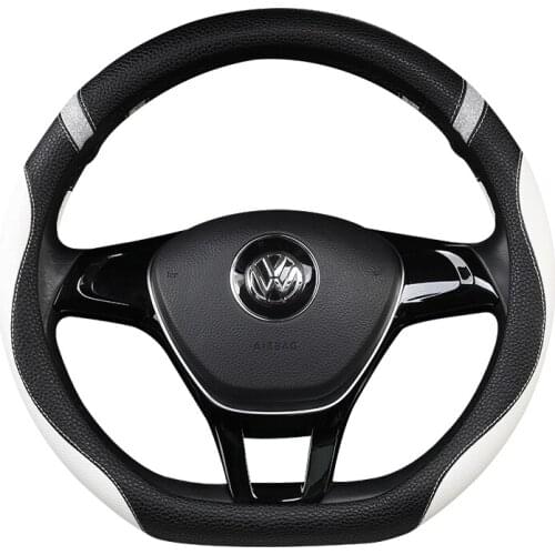 .Car Steering Wheel Cover D Shape For VW GOLF 7 2015 POLO JATTA Passat Tiguan For Nissan Qashqai J11 X-trail T32 2015- 2017 2018