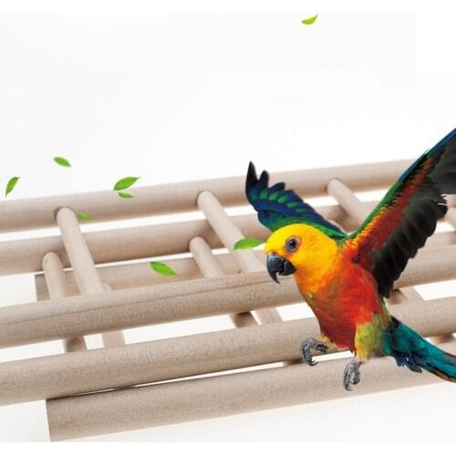 1PCs Swing Wooden Climbing Ladder Bird Ladders Parrot Toys Scratcher Hamsters Toy HandCraft Birdcage Hanging Decoration Supplies