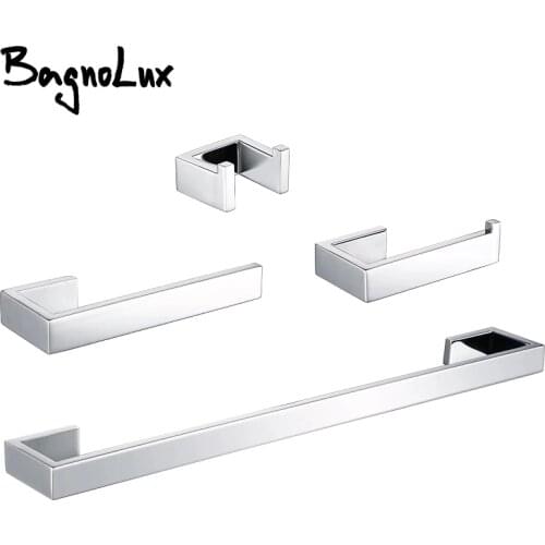 Toilet Paper Holder Towel Hooks Bathroom Accessories Kit Bar Stainless Steel Bedroom Metal Mounting Kitchen Bath Hardware Sets