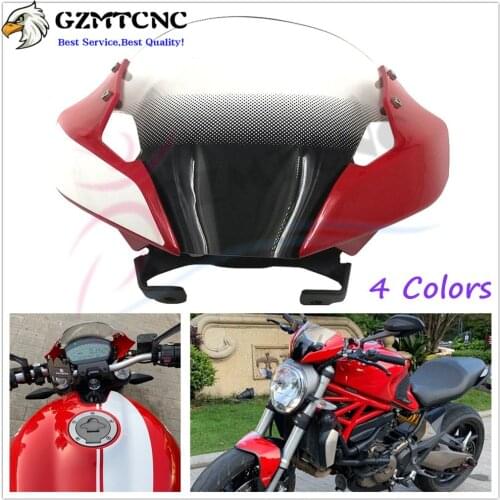 For Ducati Monster 1200 1200S 2014 - 2017 1200R 2016 2017 Motorcycle Front Head Cowling Fairing Windshield Windscreen Deflectors