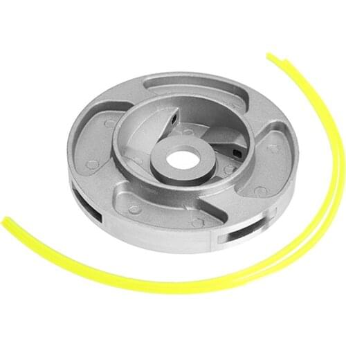 Aluminum Alloy Grass Trimmer Head Threaded Nylon Cutter Head Lawn Mower Accessory With 4 Cables For Garden Hardware Tools