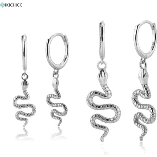 Kikichicc 100% 925 Sterling Silver 8.9mm Small Big Snake Pendant Drop Earring Pendinete Piercing Luxury New 2020 Fine Jewelry