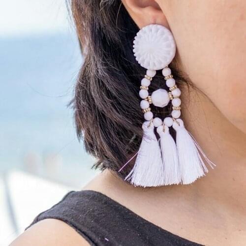 Korean Fashion Boho Vintage Fairy Grunge Ethnic Style Exaggeration Long Hanging Earrings Fashionable Jewelry-Accessories