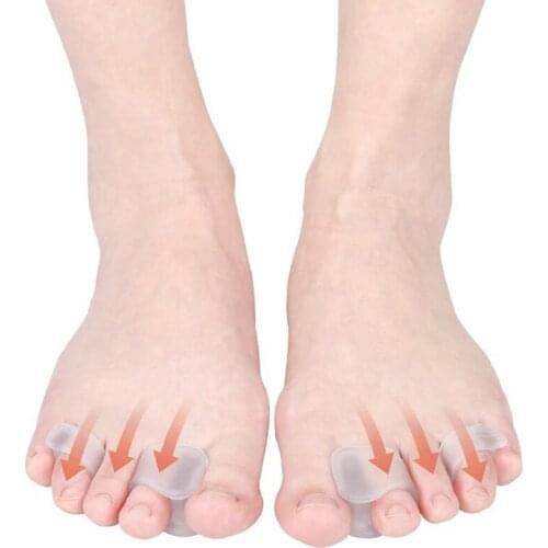 Toe Separator Correction Hallux Valgus Corrector 2PCS Silicone Orthopedic Hammer Separator Straightener Spreader Foot Care Tool