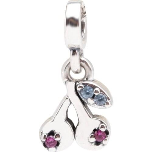 Bewill ME Pendant S925 Sterling Silver My Cherry Pendant Fit Original Charms Necklace