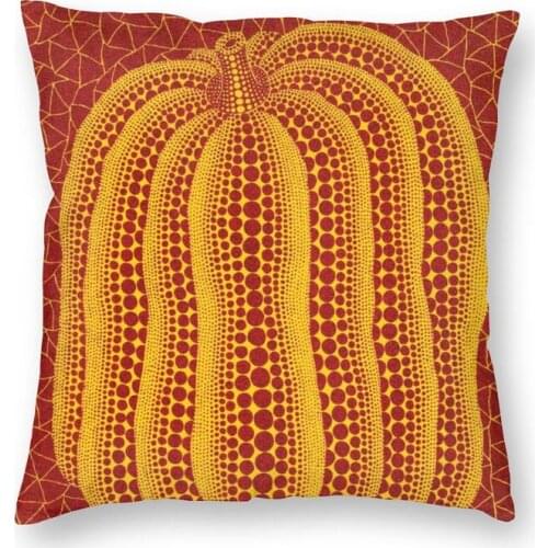 Yayoi Kusama Pumpkin Square Pillow Cover Home Decorative Contemporary Art Cushions Throw Pillow for Sofa Double-sided Printing