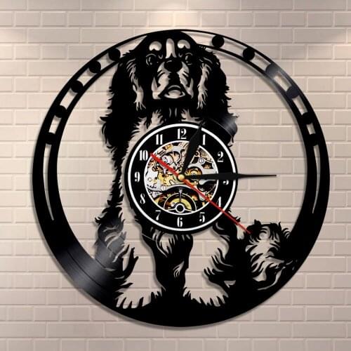 Cavalier Wall Art Dog Breed Pug Dog Cavalier King Charles Spaniel Dog Wall Clock Vinyl Record Clock Dog Lover Housewarming Gift