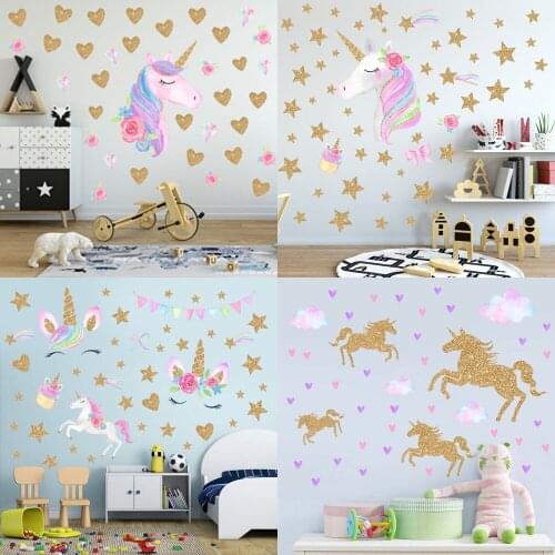 Unicorn star creative new pvc wall sticker wall stickers wall decorations living room room decoration wall decor