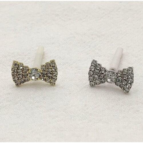 New Arrival! 9x14mm 50pcs Claw Chain Rhineston Ear Stud For Handmade Earring DIY Parts Jewelry Findings & Components