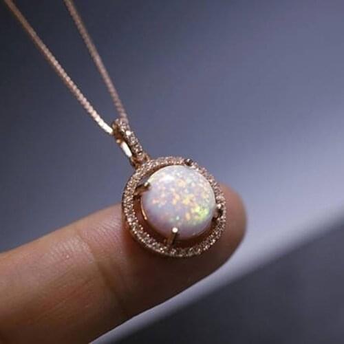 Natural Stone Pendant Rose Crystal Pink Quartz Agata Lapis Lazuli Opal Moonstone DIY Round Bead Dragon Stone Pendants