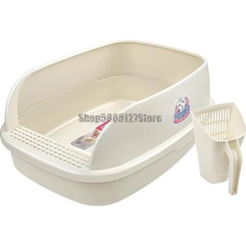 Maoleshi Cat Litter Basin Semi Closed Cat Toilet Small Kitten Anti Splashing Extra Large Excrement Basin Cat Products