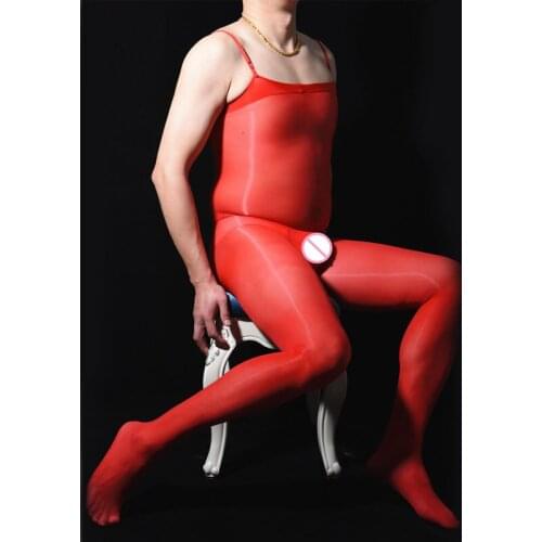 Sexy Men Oil Gloosy U Convex Pouch Bodysuit COCKring Open Sheath Sleeve Sexy Tight Bandage Bodyhouse Candy Color Puls Size F20