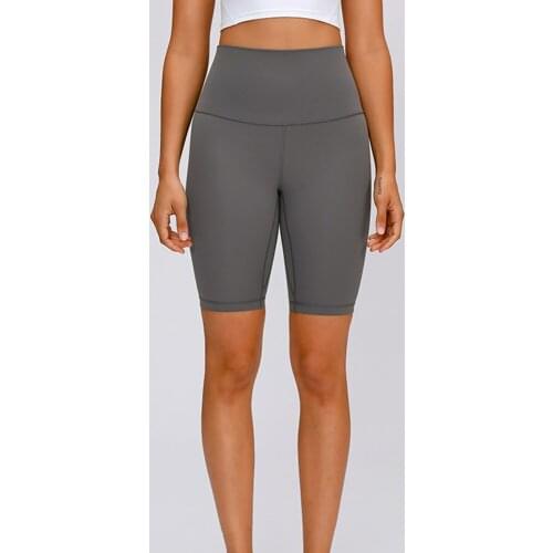 Hip Yoga Sports Shorts Women Skin-friendly Nude Yoga Tights Fitness Five-point Leggings Stretchy Compression Shorts Female