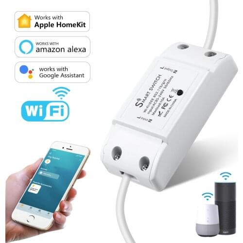Smart Home House WIFI Relay Switch Universal Breaker 10A Siri Voice Wireless Remote Control light Switch Work With Apple Homekit