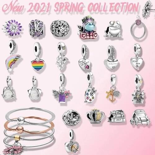 Memnon Jewelry 100% 925 Sterling Silver Fashion DIY Charm Cartoon Creative Basis Chain Bracelet Pendant To Send Girlfriend