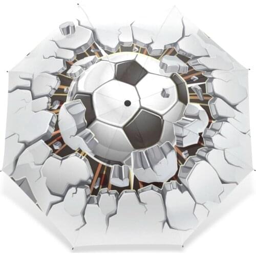 Love Soccer Custom Cool Design Umbrella Portable Fashion Stylish Useful Foldable Men Umbrella Children Best Gift Rain Umbrellas