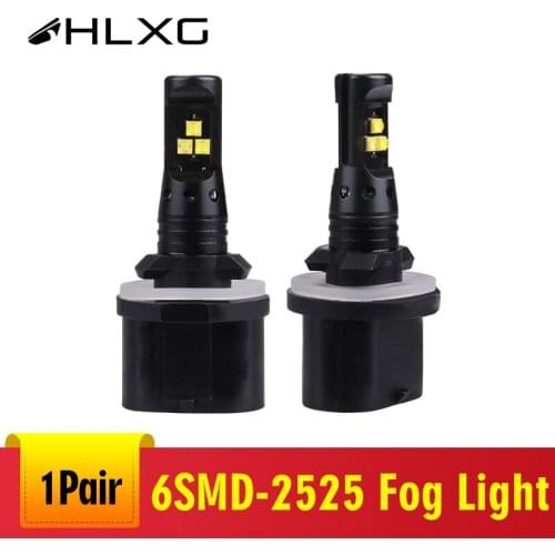 1 Pair H27 Car Driving Fog Lights 880 881 Led Bulb White Car Fog Bulb Day Lamp Auto 12V - 24V 6000K Waterproof Car Light hlxg