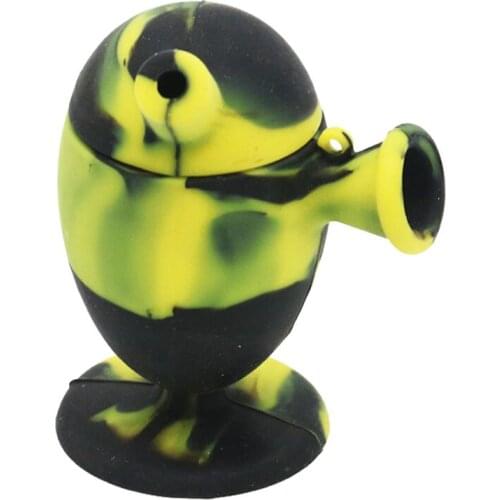 1PC Green Cute Pipe Silicone Tobacco Pipe Portable with Filter Pipes for Smoking Pipe Smoking Herb Dry Burning Pipe Random Color