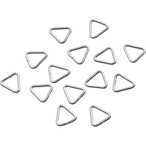 100pcs/lot Jewelry Making Findings Triangle Open Jump Rings Split Rings DIY Handmade Jewelry Stainless Steel Connector Supplies