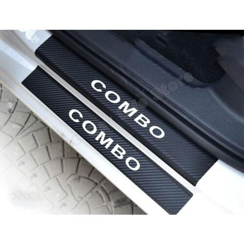 4PCS Car Door Sill Threshold Sticker for Opel Combo Car Decals and Stickers Auto Accessories