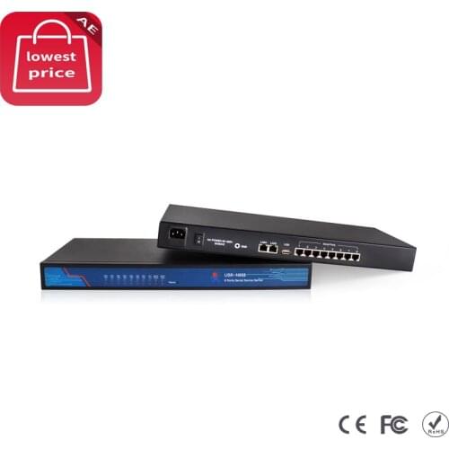 8 Ports Serial Device RS232/ RS422/ RS485 Servers Ethernet Converters Modbus RTU to Modbus TCP Configuration Module