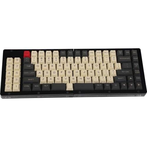96 Layout 3 Layers Fn Programmable Macro Split Mechanical Keyboard Acrylic Case RGB Welding PCB Plate With Switch Keycaps Cable