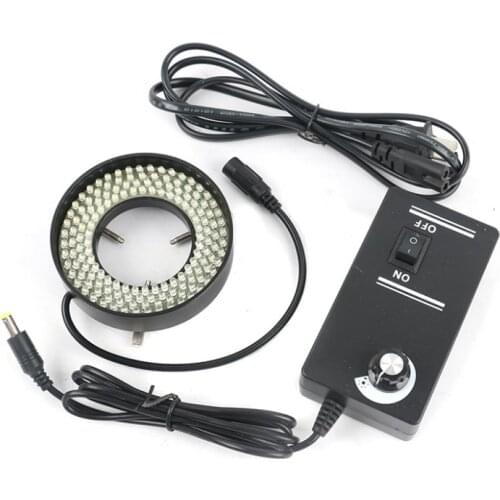 Agnicy Aluminum Alloy 152 LED Ring Light Source Video Microscope Stereo Microscope Light Diameter 64mm