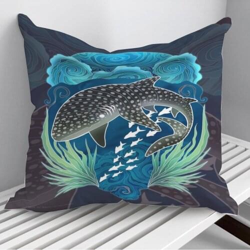 Aquamarine Throw Pillows Cushion Cover On Sofa Home Decor 45*45cm 40*40cm Gift Pillowcase Cojines Dropshipping