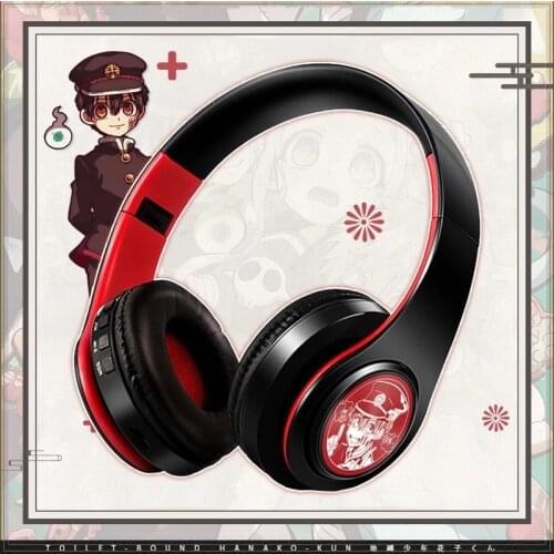 Anime Toilet Bound Hanako Kun Cosplay Props Portable Wireless Headset Bluetooth Stereo Foldable Headset Adjustable Headset