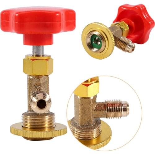 Car R134a Air Refrigerant AC Can Tap Valve Bottle Opener Tool With Red Cap Hand tools