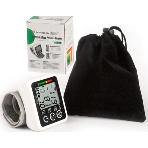 Diffusion Rechargeable wrist automatic digital blood pressure monitor heart rate PR tonometer sphygmomanometer