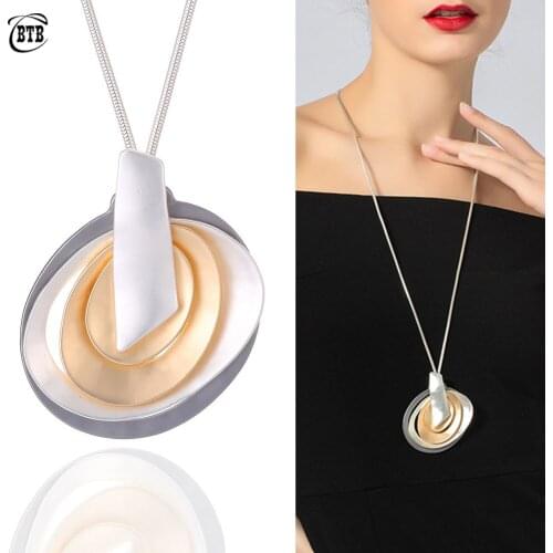 Women Long Chain Necklace Aesthetics Collar Suspended Pendant Clothing Body Jewelry Gift Fashion Unusual Necklace for Women