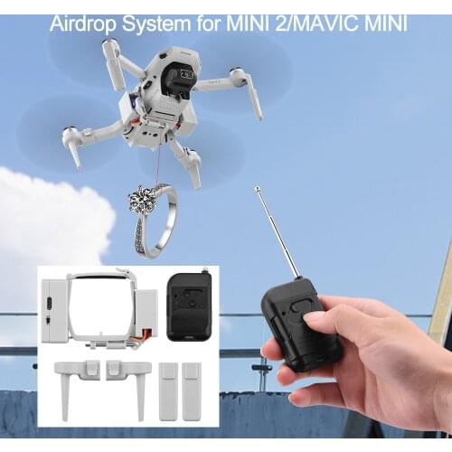 For DJI MINI 2/MINI Drone Airdrop System Fishing Bait Wedding Ring Deliver Life Rescue Throw Thrower Dropping Transport Gift
