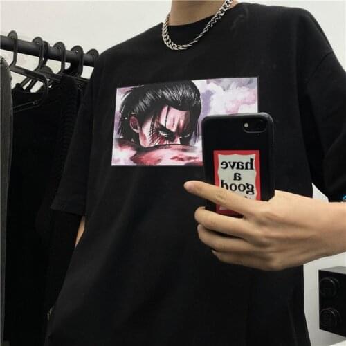 Harajuku anime Final Season Attack on Titan T Shirt Men Kawaii Summer Tops Titans Attack Graphic Tees Eren Jaeger Tshirt Male