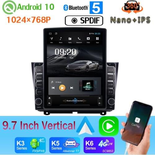 Head Unit Nano+IPS 9.7" Vertical Tesla Android 10.0 Car Media Radio GPS PX6 4+64G For LADA BA3 Granta Cross 2018 2019 360 Camera