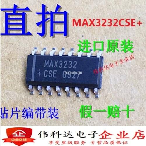 MAX3232CSE+ RS-232 interface integrated circuit 3-5.5V 235KBPS original fake one lose ten