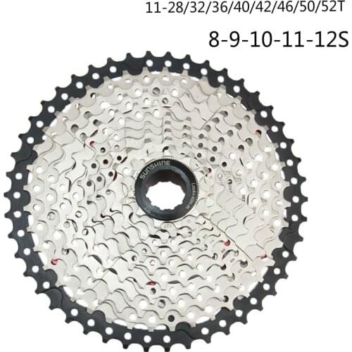 Sunshine Cassette 8 9 10 11 12 Speed 11-52T Bicycle Sprocket Freewheel 8v 9v 10v 11v 12v Cassette Mountain Bike Mtb Accessories