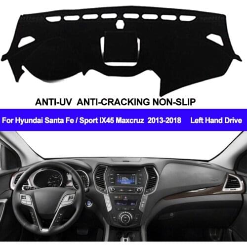TAIJS Car Dashboard Cover Dash Mat Dash Pad Carpet Anti-UV For Hyundai Santa Fe Santa Fe Sport IX45 Maxcruz 2013-2016 2017 2018