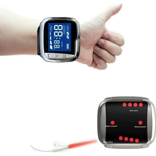 Laser Therapy Watch Rhinitis Physiotherapy Apparatus Treat Hypertension,Diabetes,Cholesterol Lower Blood Pressure/Blood Sugar