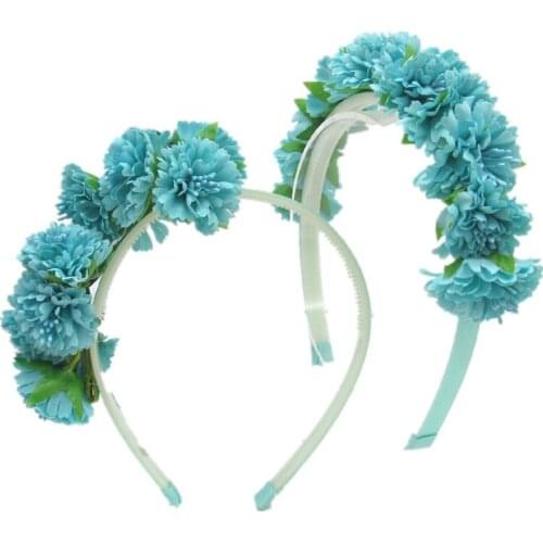 Summer beach flower hairband children beach flower wedding photograph hairband full head side head flower headband